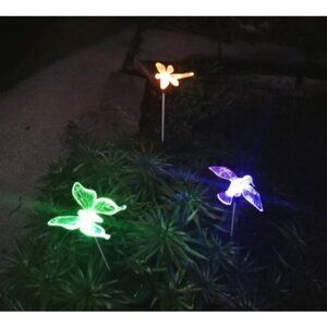 Solar Garden Stake Lights, 3 Pack Solar Garden Lights, Decorations Color
